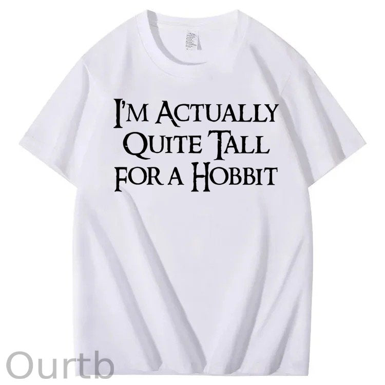 Vintage I'm Actually Quite Tall for a Hobbit 100% Cotton T-Shirt