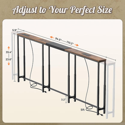 Narrow Console Table Behind Couch