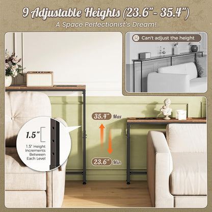 Narrow Console Table Behind Couch
