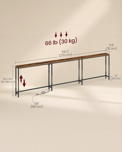 Narrow Console Table Behind Couch