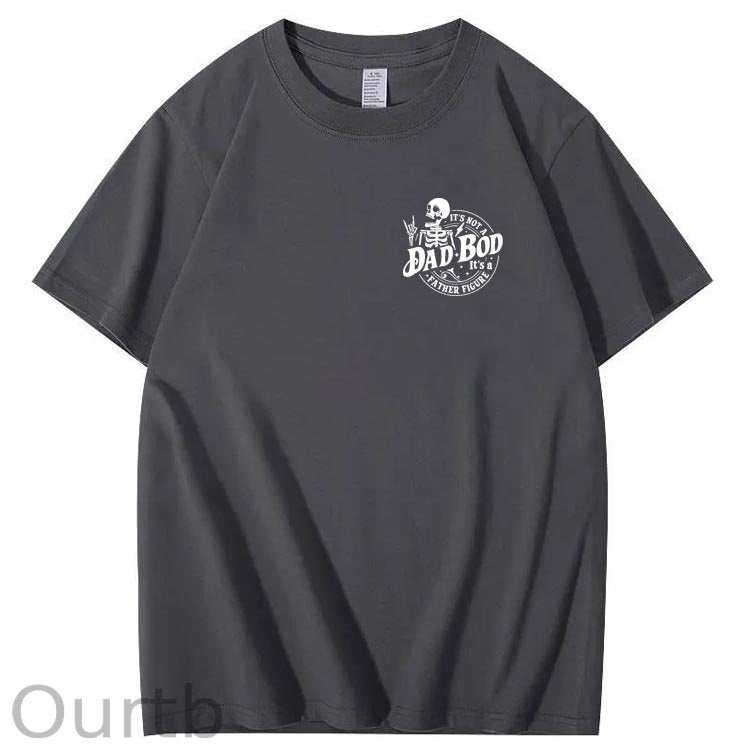 Dad Boo Pattern Print 100%Cotton T-Shirt