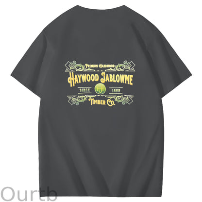 Haywood Since 1869 Jablowme Timber Co Art Pattern Print T-Shirt