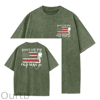 Don't Let The Old Man In Pattern Crew Neck T-Shirt