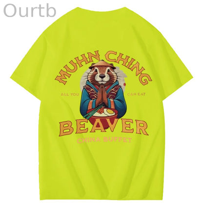 MUHN CHING BEAVER CHINA BUFFET T SHIRT