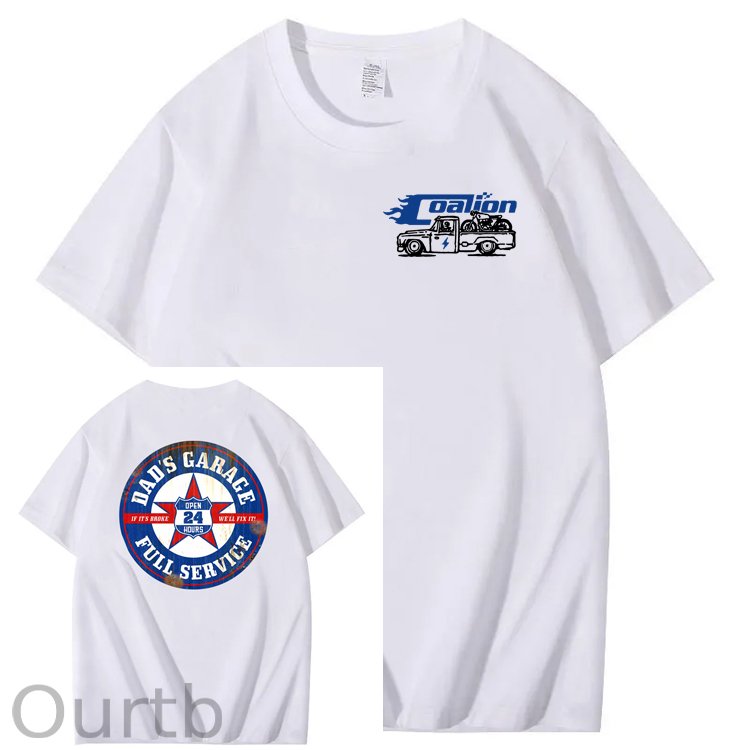 Dad's Garage Full Service If It's Broke We'll Fix It Printed Men's T-shirt