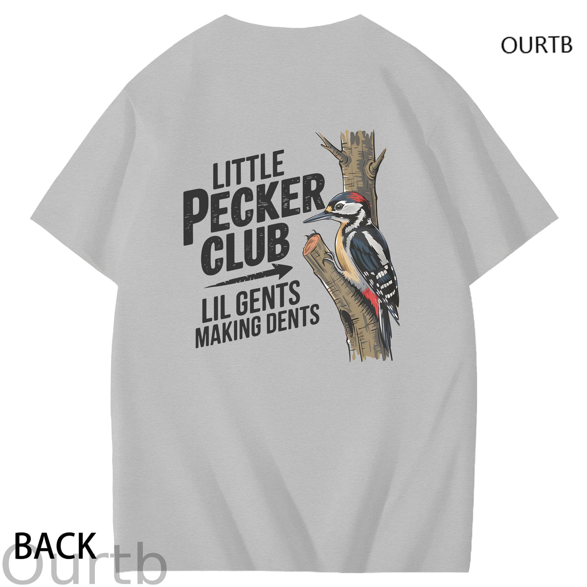 Little Pecker Club Lil Gents Making Dents Funny Adult Art Pattern Print T-Shirt