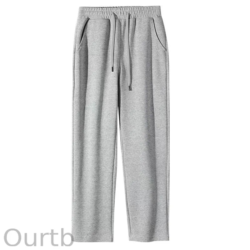 Men's Regular Fit Solid Drawstring Waist Sweatpants