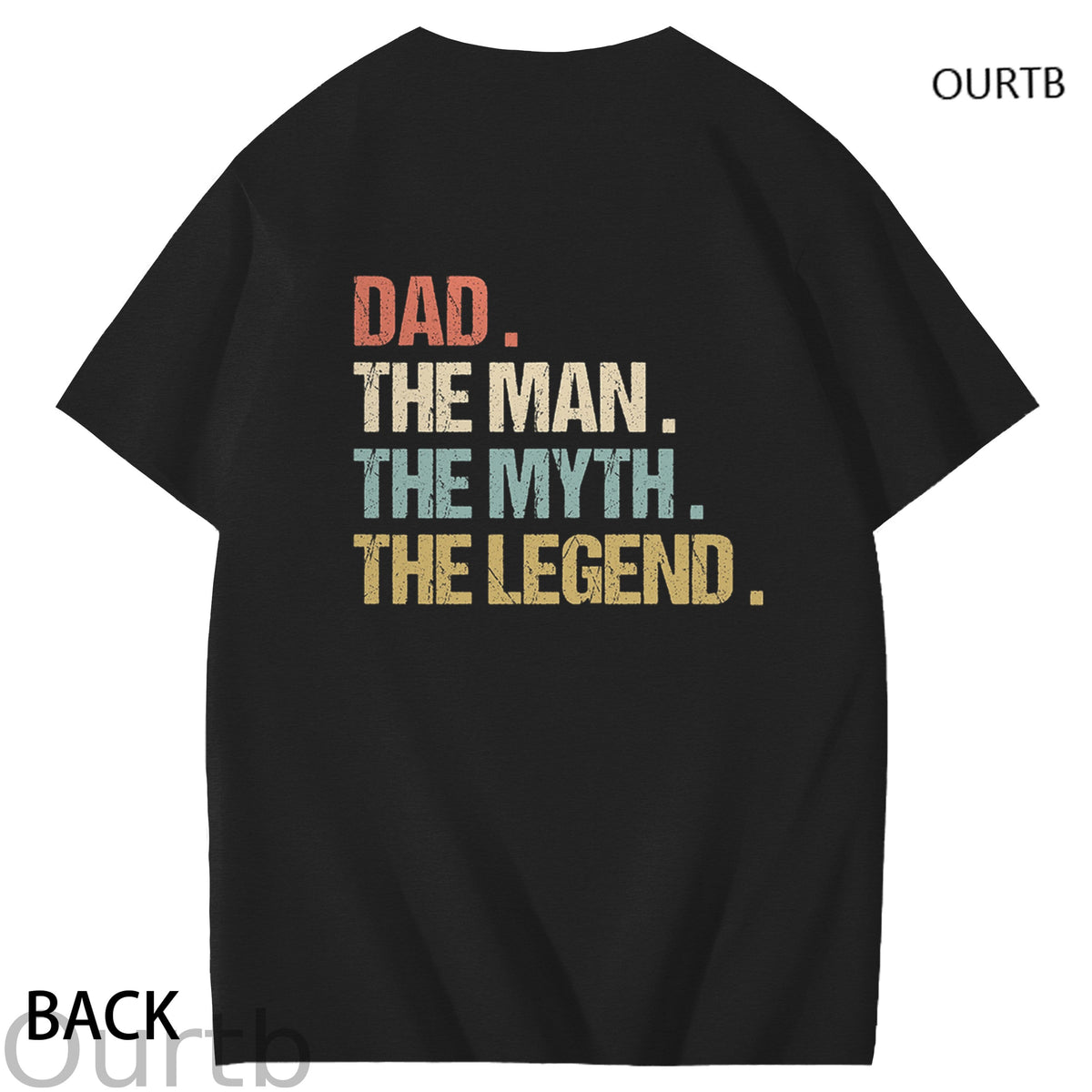 Dad The Man The Myth The Legend Funny Adult Couple Art Pattern Print T-Shirt
