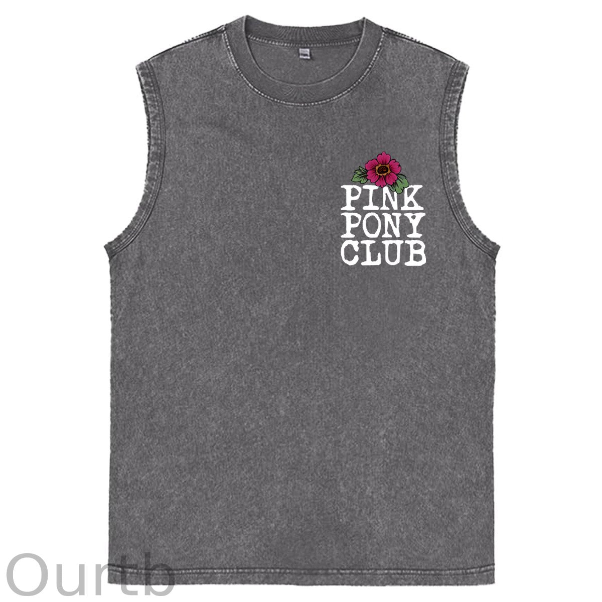 I'm Gonna Keep On Dacing Print Washed Cotton Sleeveless Tank Tops