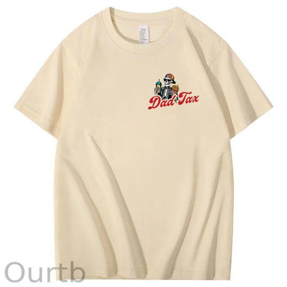 Dad Tax Pattern Print Cotton T-Shirt