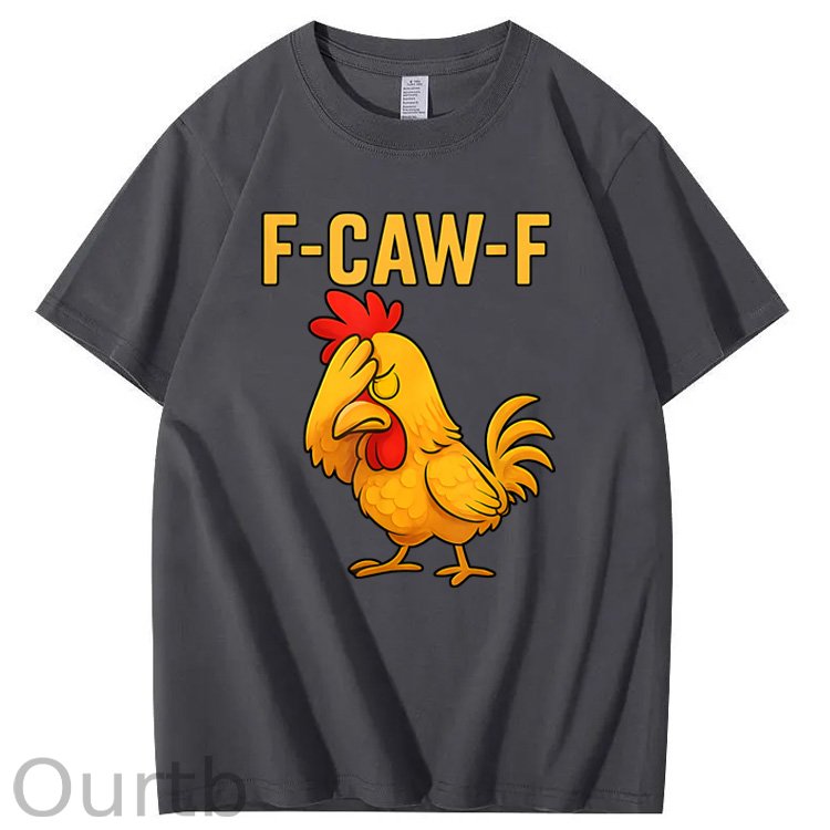 F-Caw-F Helpless Chicken Pattern100% Cotton T-Shirt