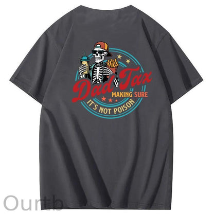 Dad Tax Pattern Print Cotton T-Shirt