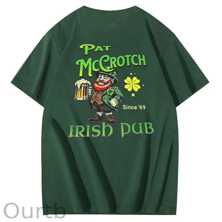 St.Patrick's Day Print Pattern Crew Neck T-Shirt