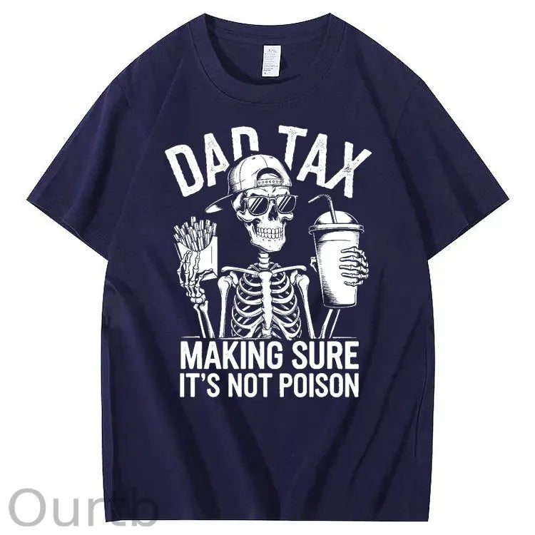 Cool Dad Tax Pattern Print 100%Cotton T-Shirt