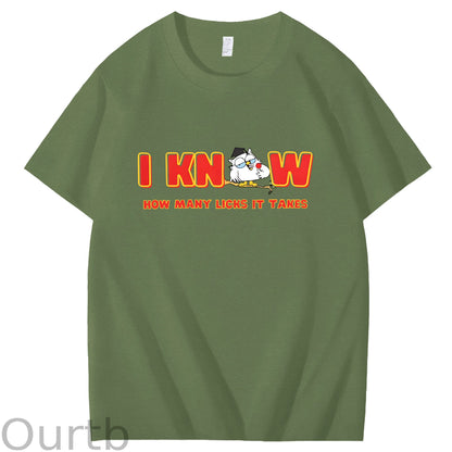 I Knew How Many Licks It Takes Art Pattern Print T-Shirt