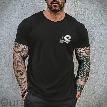 Fuck What They Think Skull Printed T-shirt