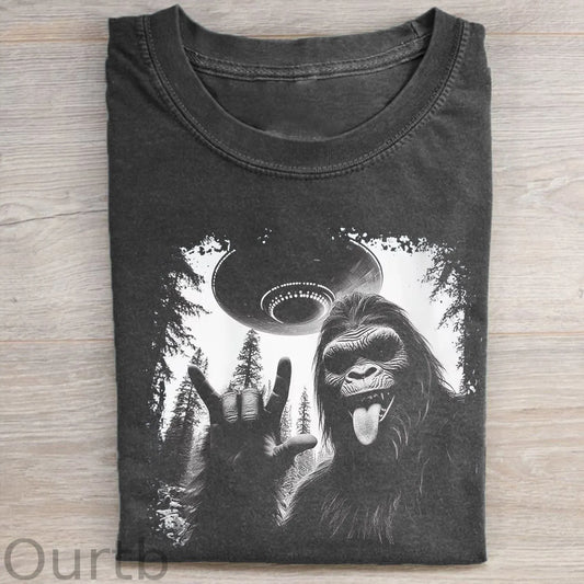 Bigfoot and UFO T-shirt