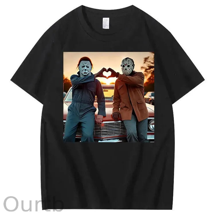 Vintage Retro Heart Hands Halloween 100% Cotton T-Shirt