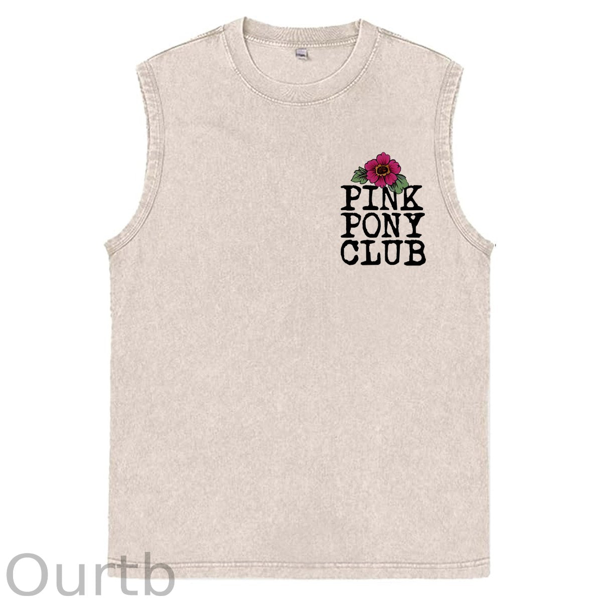 I'm Gonna Keep On Dacing Print Washed Cotton Sleeveless Tank Tops