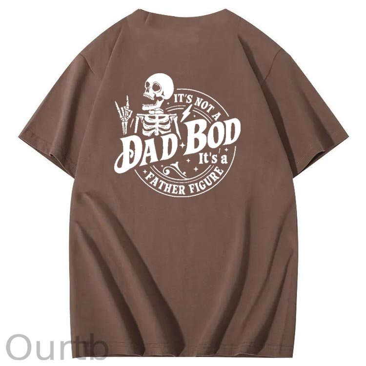Dad Boo Pattern Print 100%Cotton T-Shirt