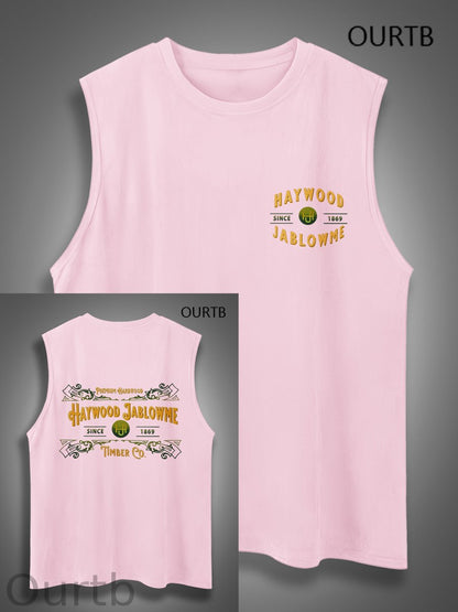 Haywood Since 1869 Jablowme Timber Co Art Print Cotton Sleeveless Tank Tops