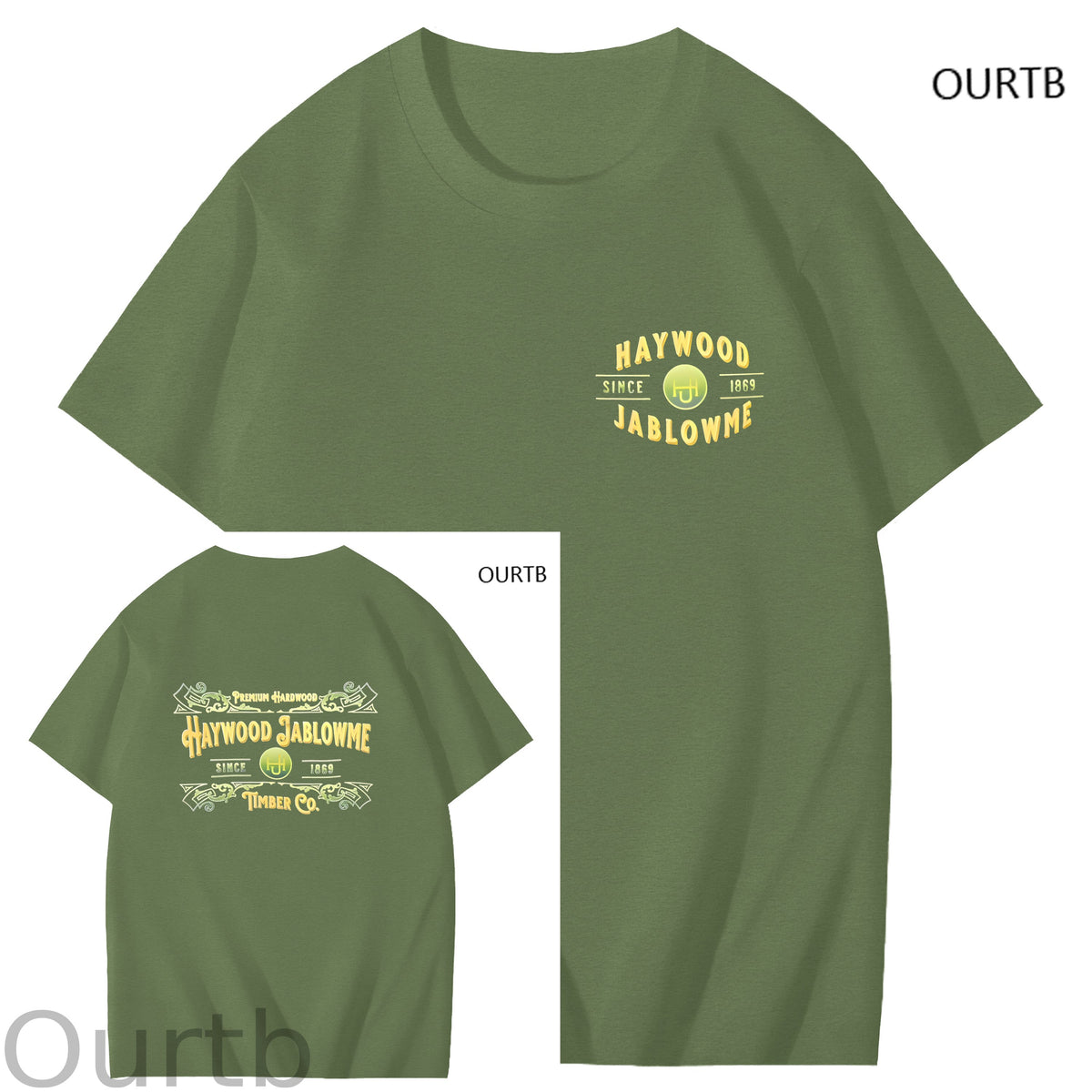 Haywood Since 1869 Jablowme Timber Co Art Pattern Print T-Shirt