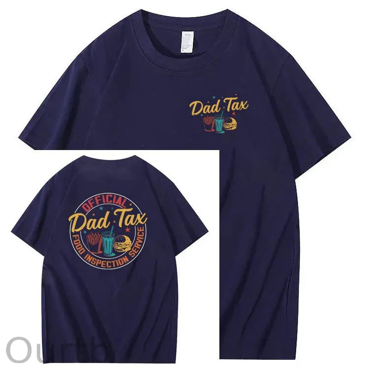 Official Dad Tax Pattern Print 100%Cotton T-Shirt