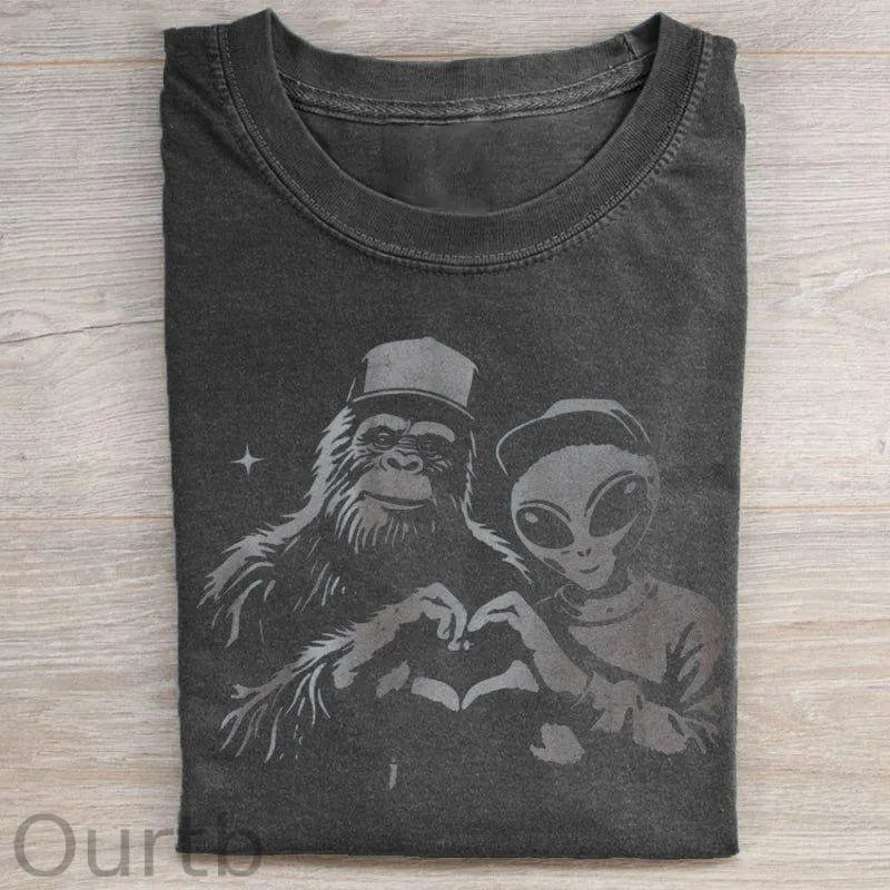 Bigfoot and Alien T-shirt