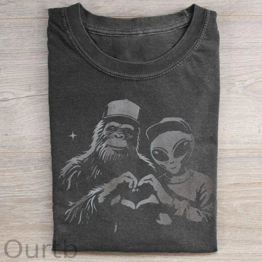Bigfoot and Alien T-shirt