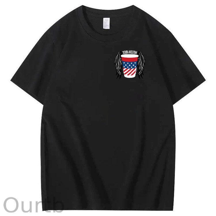Put A Boot In Your Ass Pattern 100&Cotton Print T-Shirt