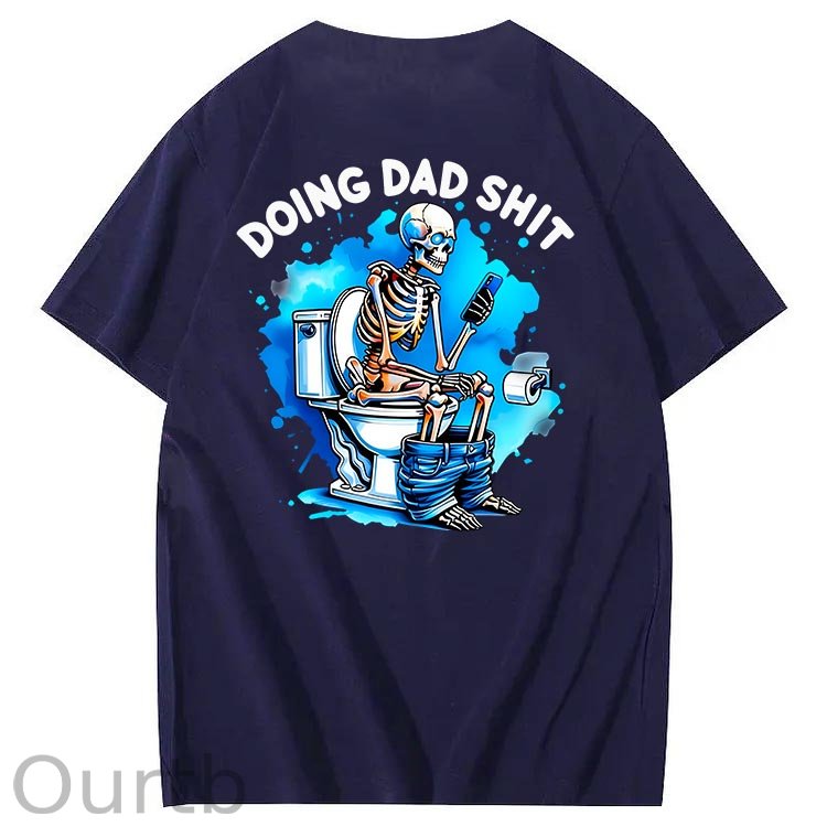 Doing Dad Shit Art Pattern Print T-Shirt