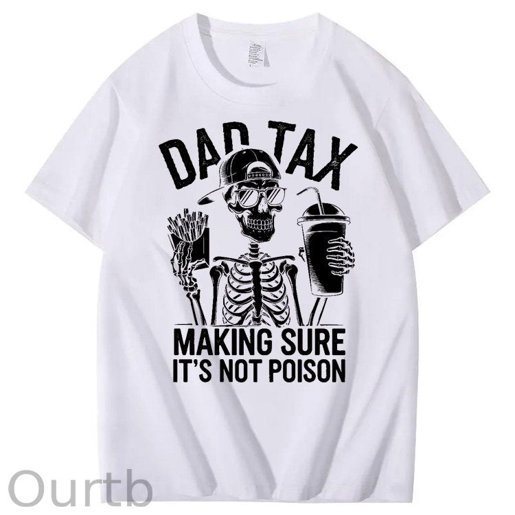 Cool Dad Tax Pattern Print 100%Cotton T-Shirt
