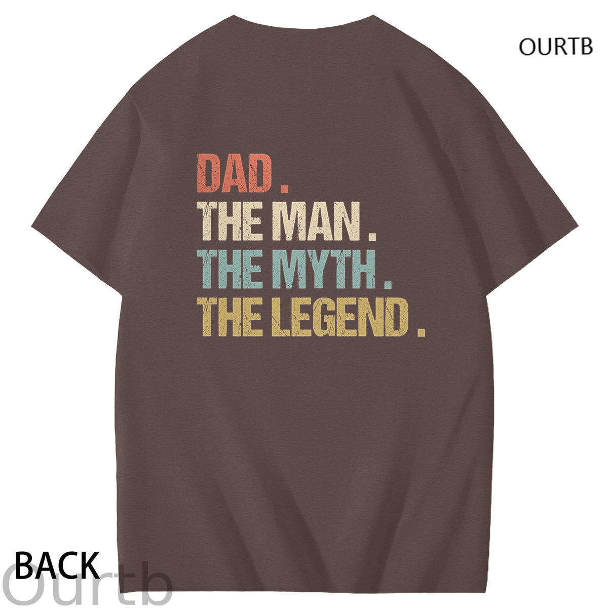 Dad The Man The Myth The Legend Funny Adult Couple Art Pattern Print T-Shirt