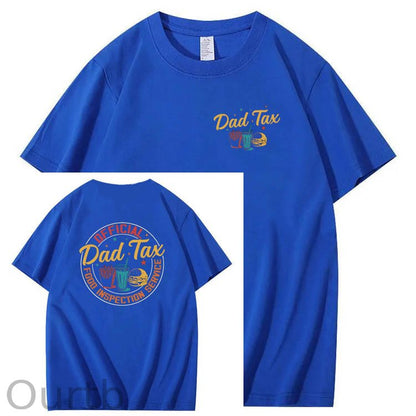 Official Dad Tax Pattern Print 100%Cotton T-Shirt