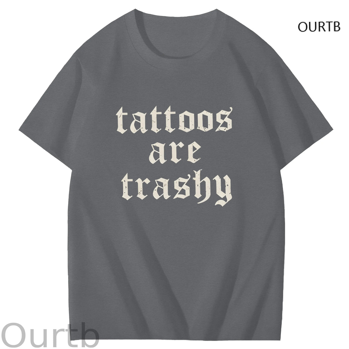 Tattoos Are Trashy Funny Art Pattern Print T-Shirt