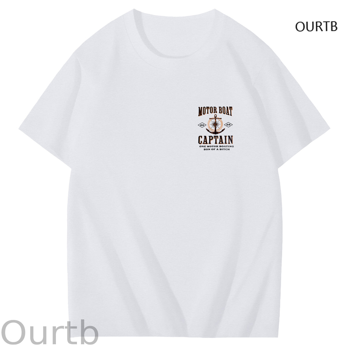 Moter Boat Captain One Motor Boating Son Of A Funny Art Pattern Print T-Shirt