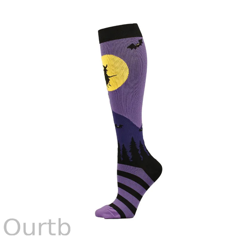 Halloween Fun Pattern High Socks