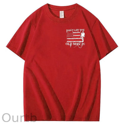 Don't Let The Old Man In Pattern 100&Cotton Print T-Shirt