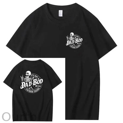 Dad Boo Pattern Print 100%Cotton T-Shirt