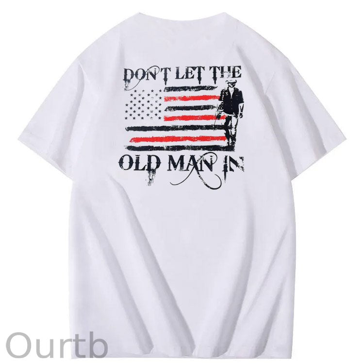 Don't Let The Old Man In Pattern 100&Cotton Print T-Shirt