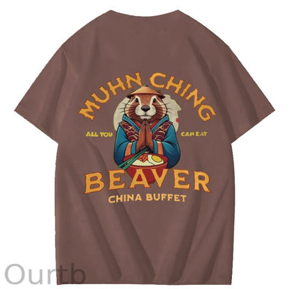 MUHN CHING BEAVER CHINA BUFFET T SHIRT