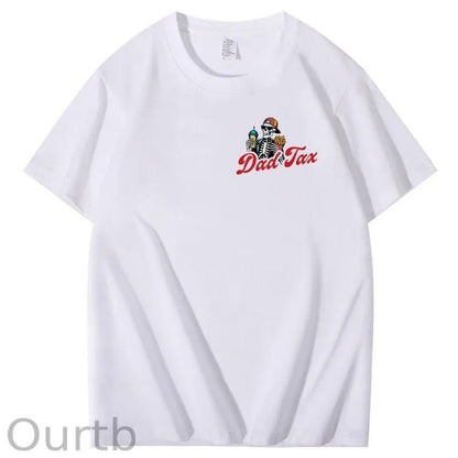 Dad Tax Pattern Print Cotton T-Shirt