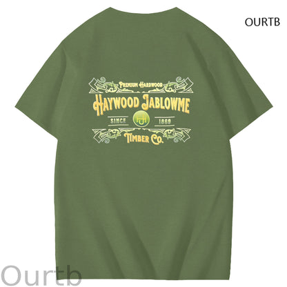 Haywood Since 1869 Jablowme Timber Co Art Pattern Print T-Shirt