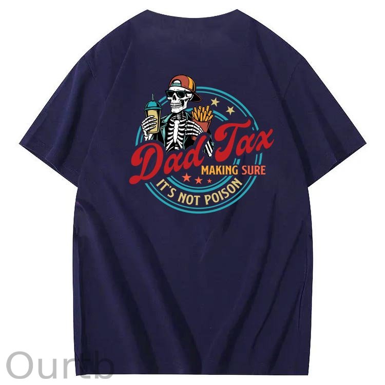 Dad Tax Pattern Print Cotton T-Shirt