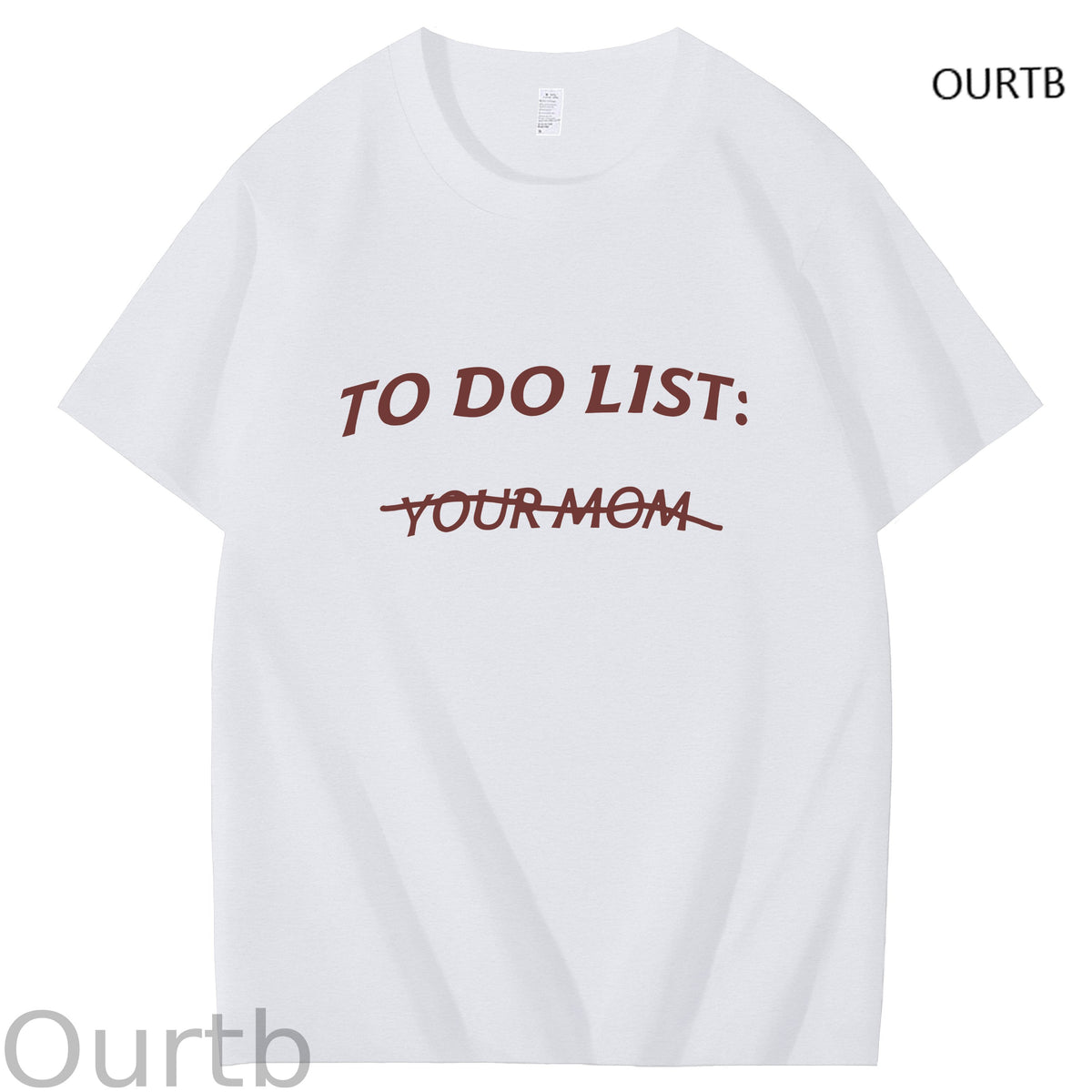 To Do List Your Mom Art Pattern Print T-Shirt