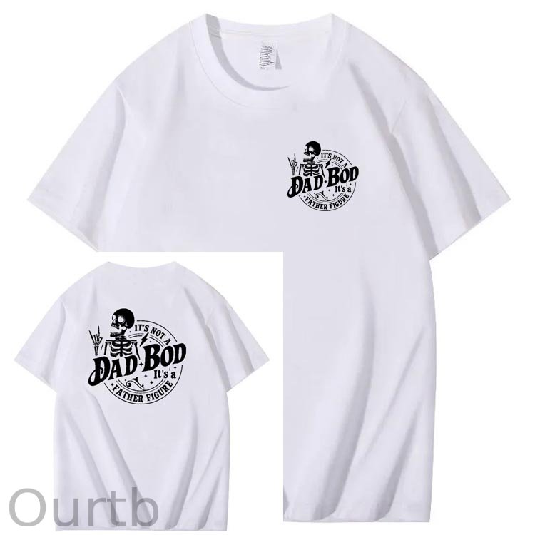 Dad Boo Pattern Print 100%Cotton T-Shirt