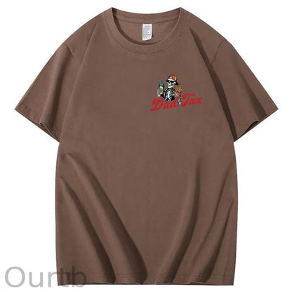 Dad Tax Pattern Print Cotton T-Shirt