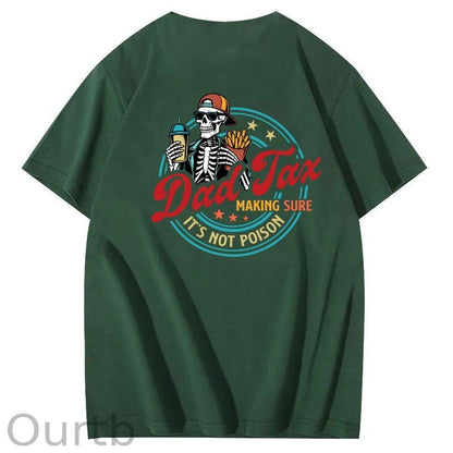 Dad Tax Pattern Print Cotton T-Shirt