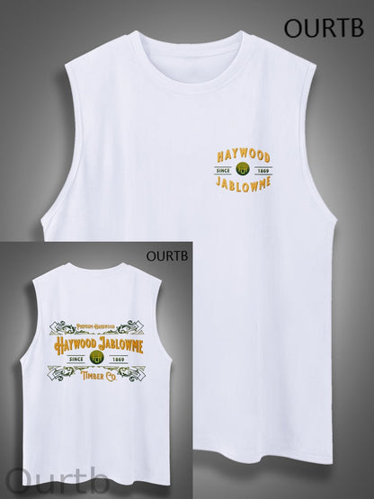 Haywood Since 1869 Jablowme Timber Co Art Print Cotton Sleeveless Tank Tops