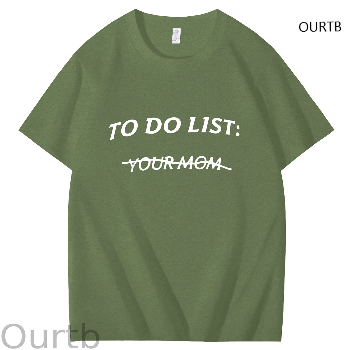 To Do List Your Mom Art Pattern Print T-Shirt